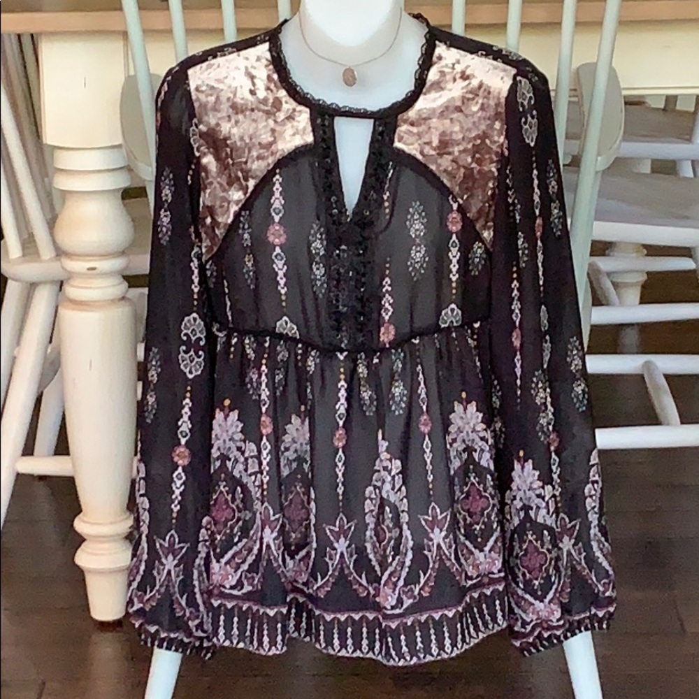 Knox Rose Long sleeve sheer shirt - Picture 2 of 7